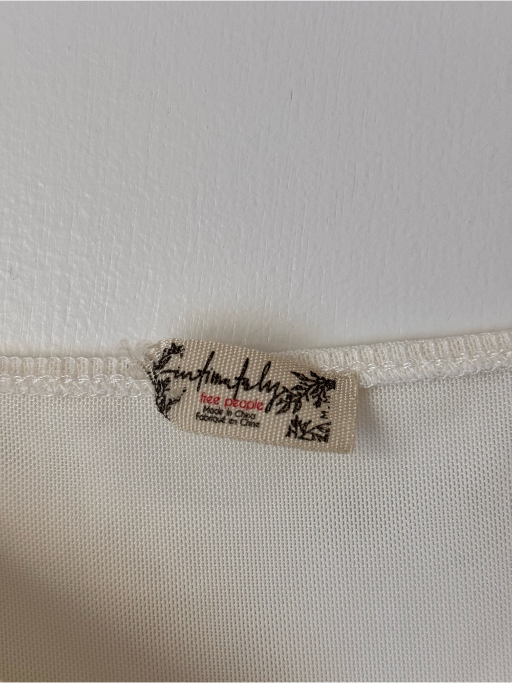 Free People White Satin Trim Bodysuit Cami - Picture 6 of 6